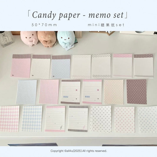 {all4u} mini candy wrapper memo set