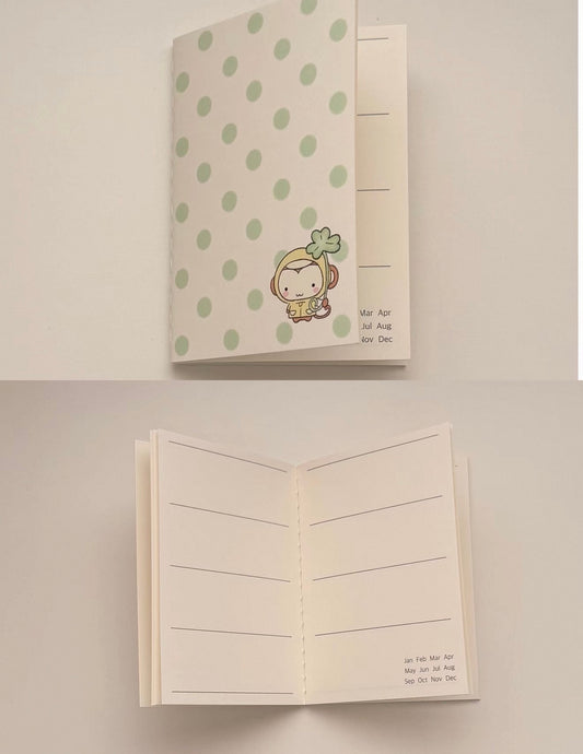 {heart bunny} clover monkey little notebook