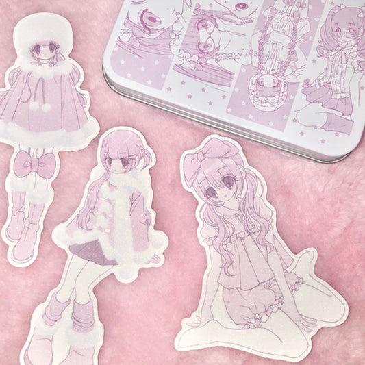 {pumpum} lonely girl winter core sticker set