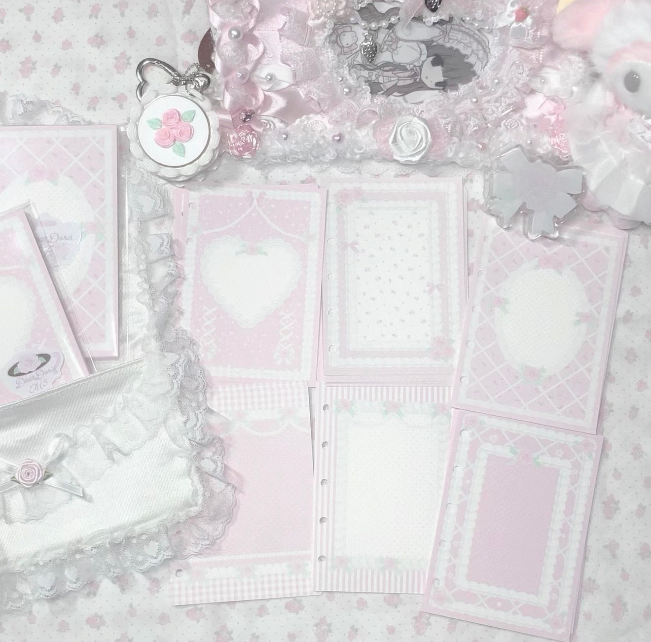 {DearDoris} a7 rosytime memo/binder refill set