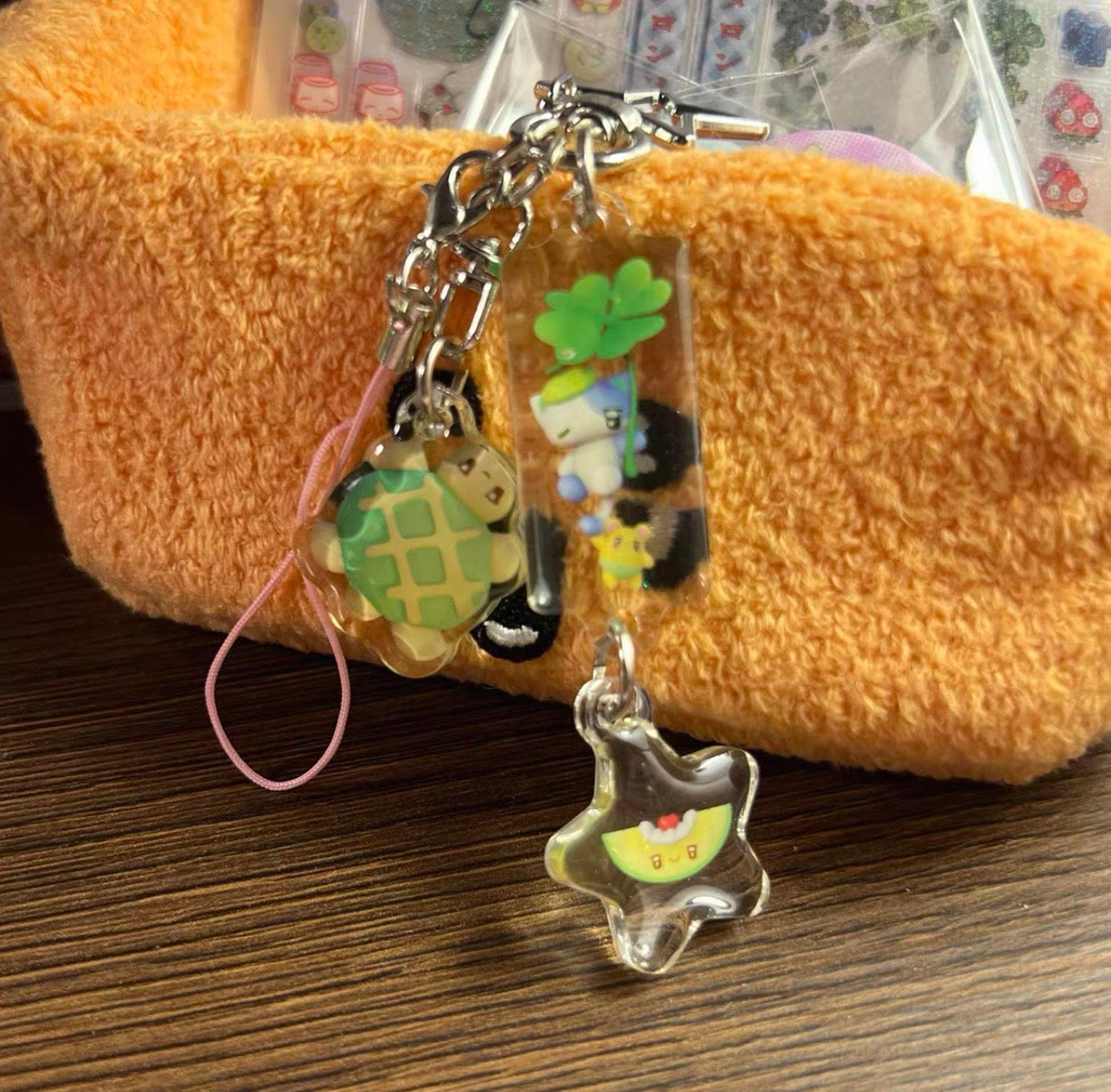 {YAO} caramel melon acrylic keychain