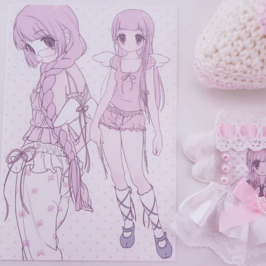 {pumpum} lonely girl angel core postcard