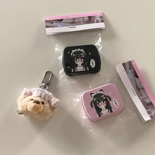 {21chuan} pink tin with 10 mini transfer stickers