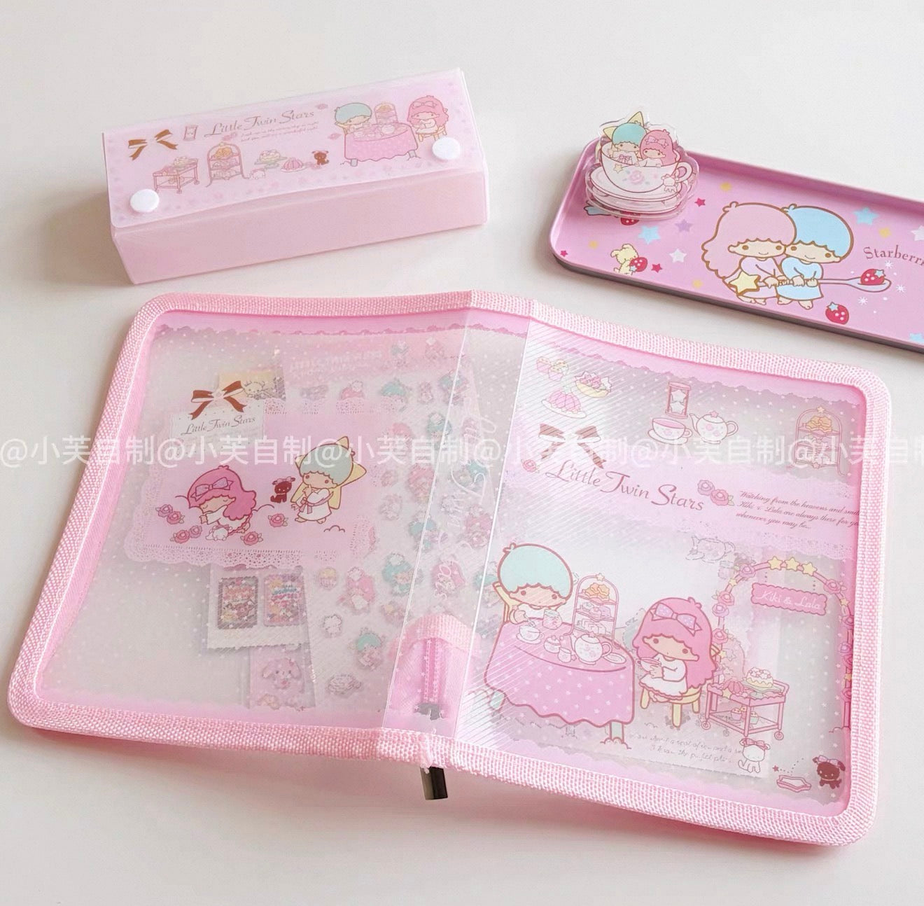 {byfufu} little twin stars tea party zipper file