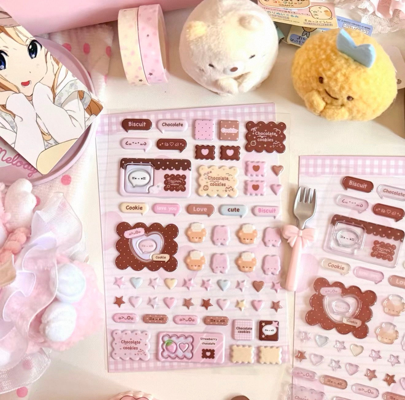 {eating cookies} chocolate biscuit sticker