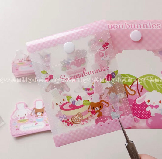 {byfufu} cherry sugarbunnies snap button pocket file