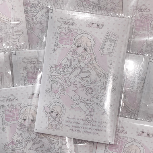 {curl cat} strawberry menu sticker