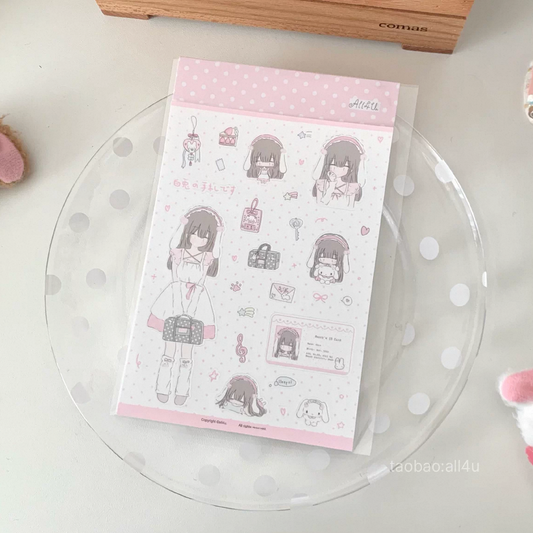 {all4u} white rabbit sticker