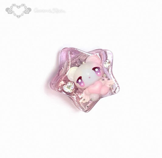 {caramel rain} rhinestoned epoxy clip
