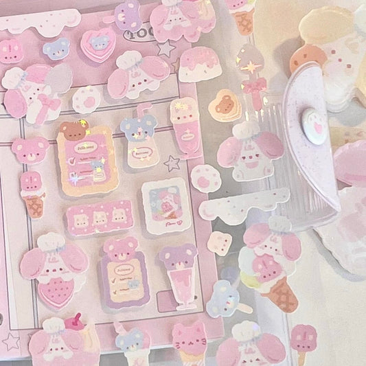 {eating cookies} pink puppy cold drink