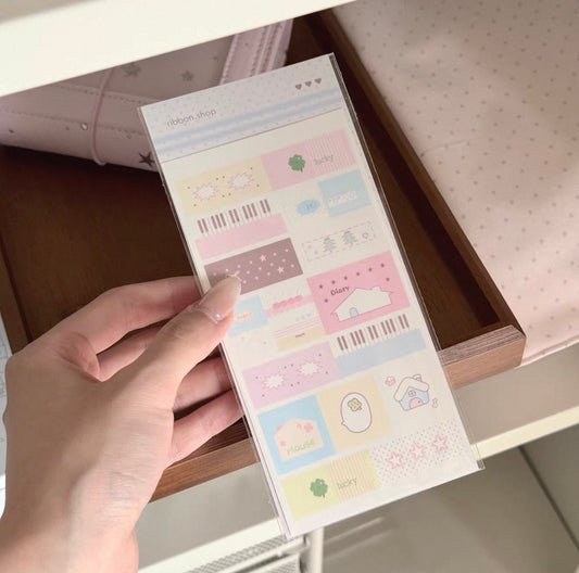 {ribbon shop} label index sticker