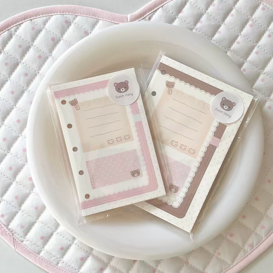 {sweet cherry} a7/m5 bear diary refill pages