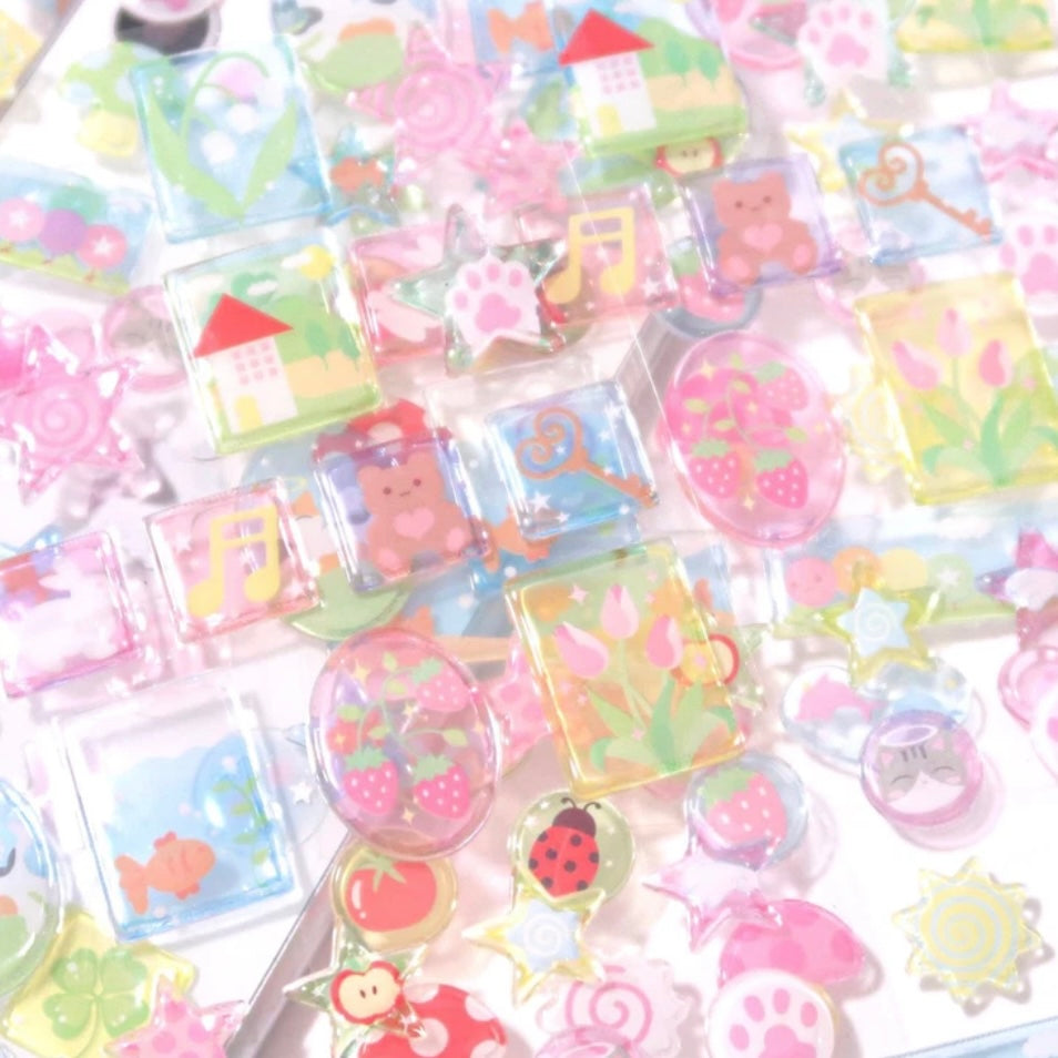 {pearly button} jelly cubes epoxy