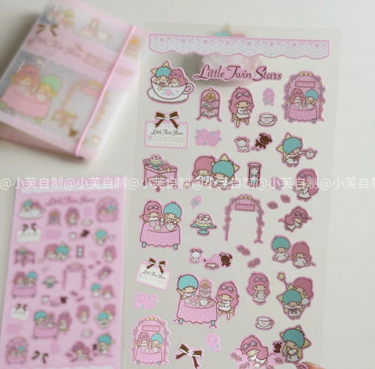 {byfufu} little twin stars tea party sticker