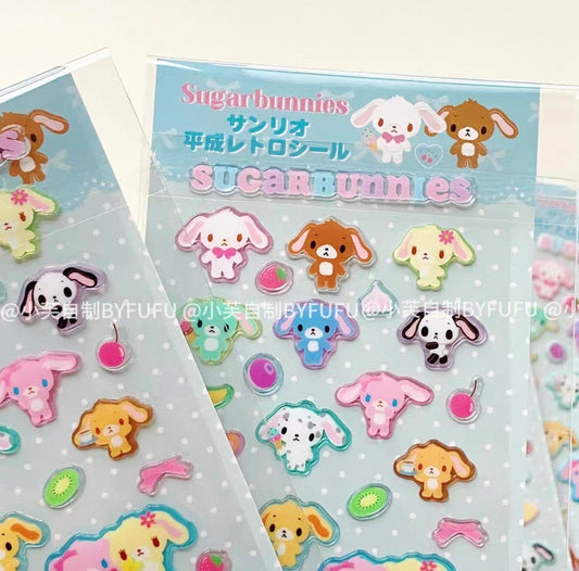 {byfufu} rainbow sugarbunnies epoxy sticker