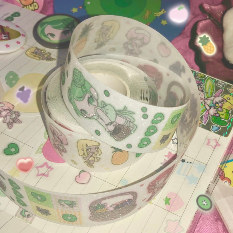 {pumpum} fruit basket diecut sticker tape