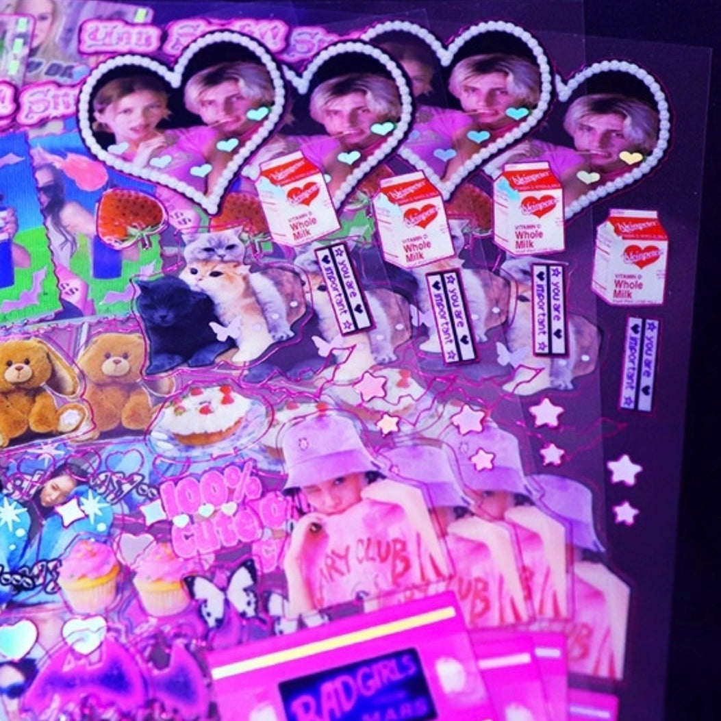 {seobbol} bad girls pink foil seal