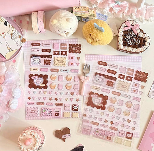 {eating cookies} chocolate biscuit sticker