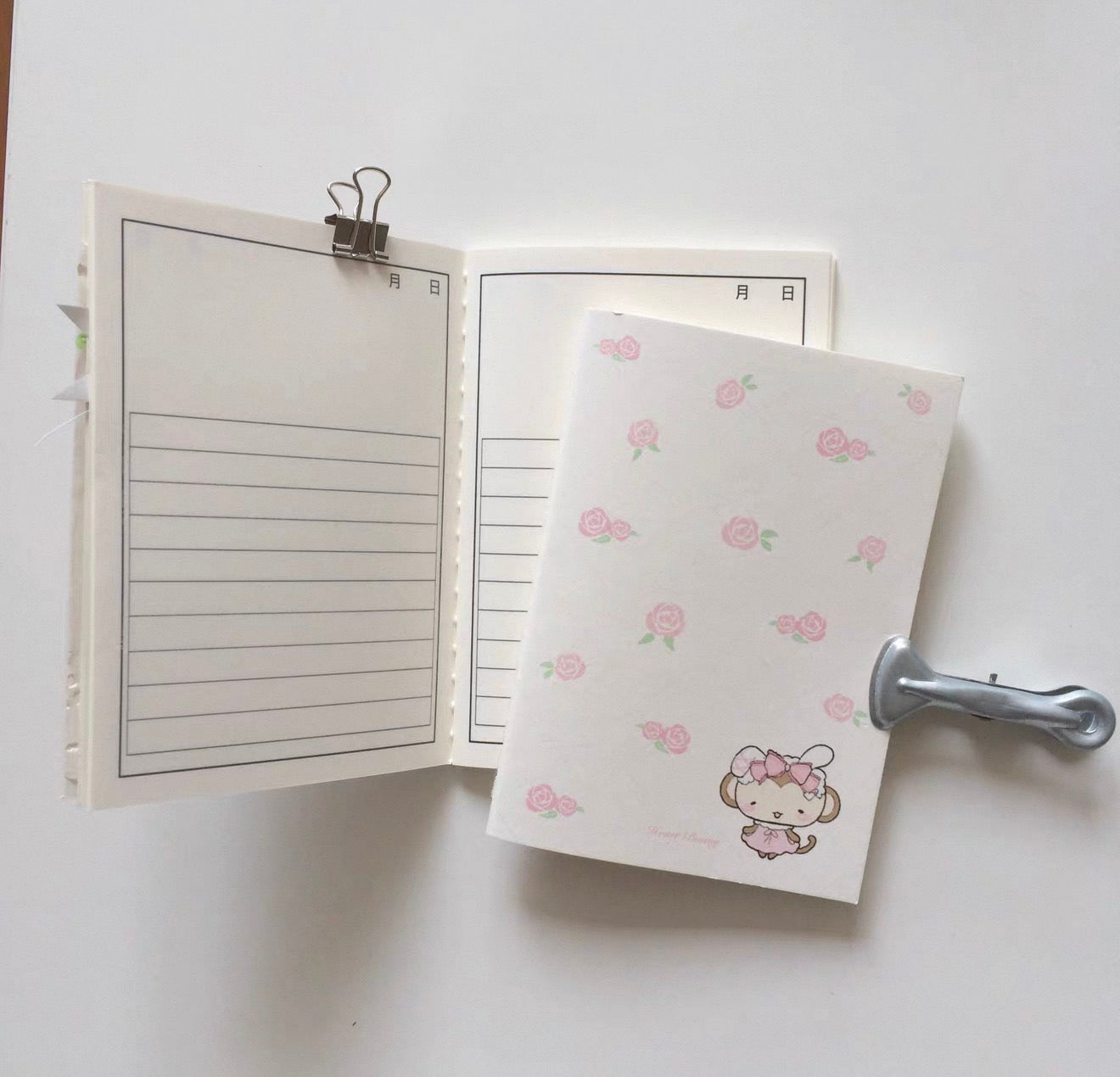 {heart bunny} rose monkey little notebook