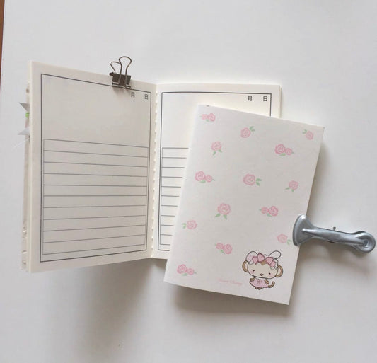 {heart bunny} rose monkey little notebook