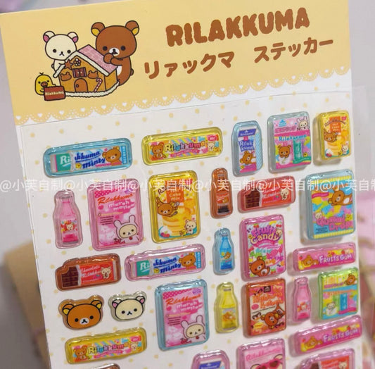 {byfufu} rilakkuma candy toy epoxy sticker