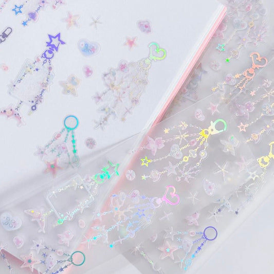 {pearly button} summer daily keyring