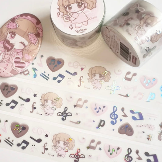 {seolkee illust} chocolate girl kiss cut tape