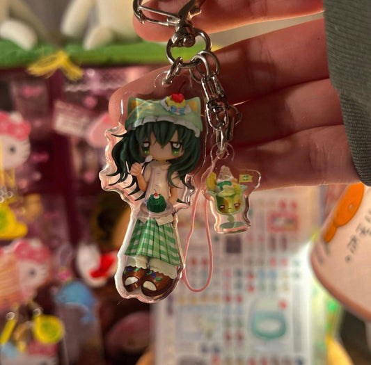 {YAO} caramel melon acrylic keychain