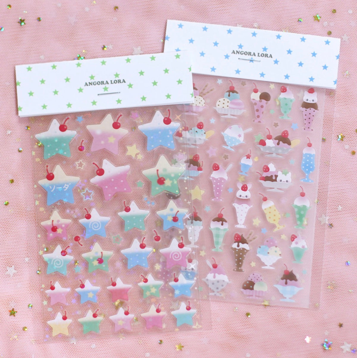 {angora lora} soda parfait & stars