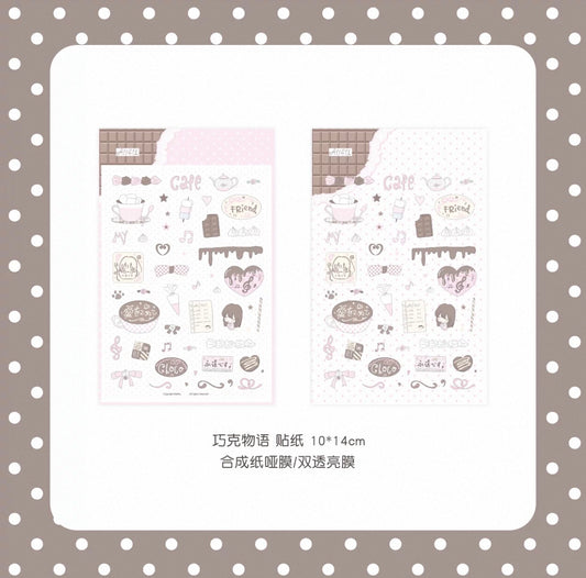 {all4u} choco love story sticker sheet