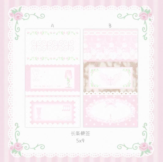 {DearDoris} rose 3 block memo set