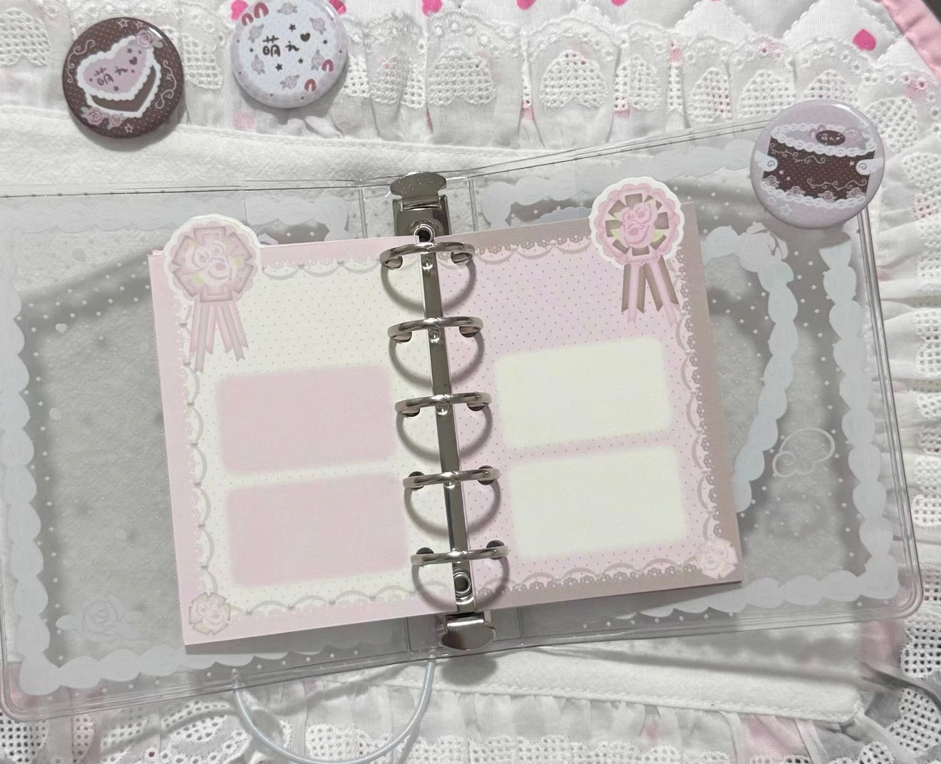 {pakupaku} m5 pink and brown rosettes refill set