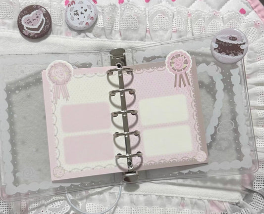 {pakupaku} m5 pink and brown rosettes refill set