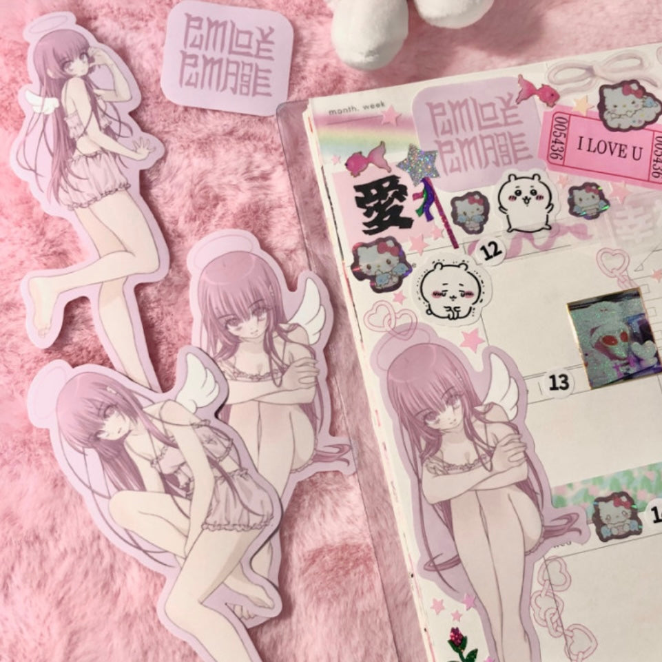 {pumpum} angel baby sticker set