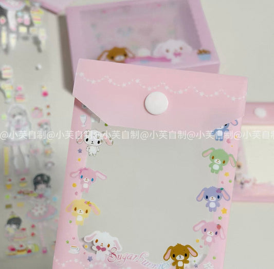 {byfufu} colorful sugarbunnies snap button pocket file