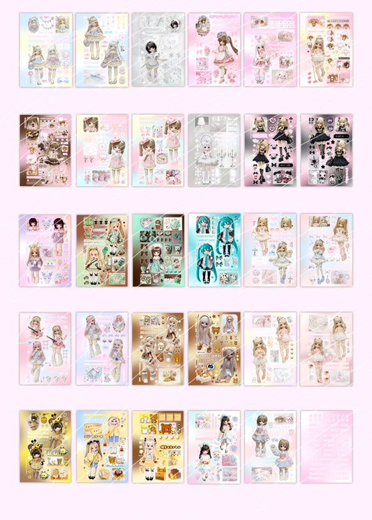 {c-贴纸书} 30 page BJD sticker book