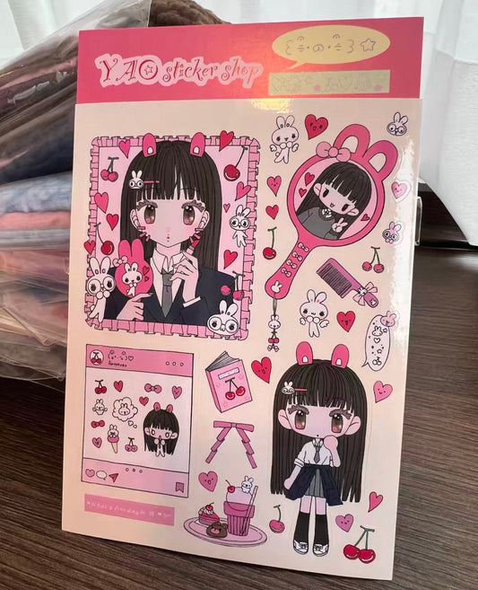 {YAO} y2k cherry highschool girl