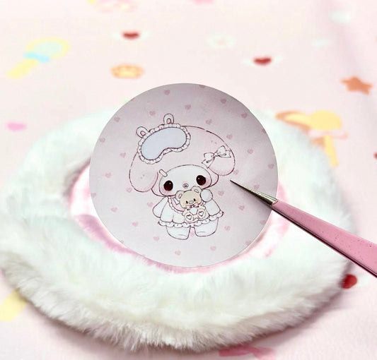 {cream french toast) circle teddy angel melody