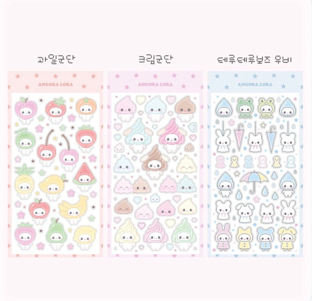 {angora lora} fruit squad & cream squad & raincoat