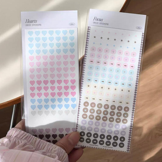 {all4u} diary deco sets : hearts & focus