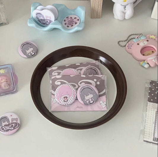 {all4u} cocoa tea party mini pin set