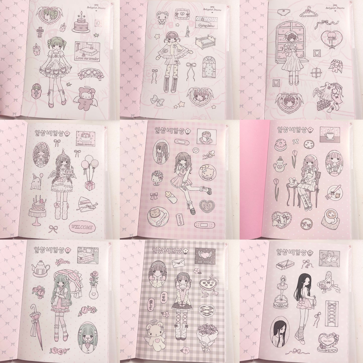 {illust lab} report 01: angelic heart milky hearts 36 page sticker book