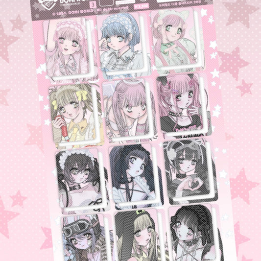 {domi world} 12 id stickers #3