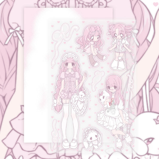 {pumpum} lonely girl meta s2 transparent sticker + postcard