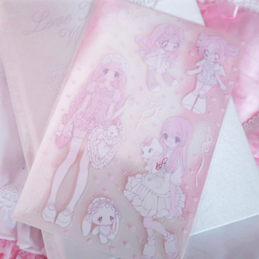 {pumpum} lonely girl meta s2 transparent sticker + postcard