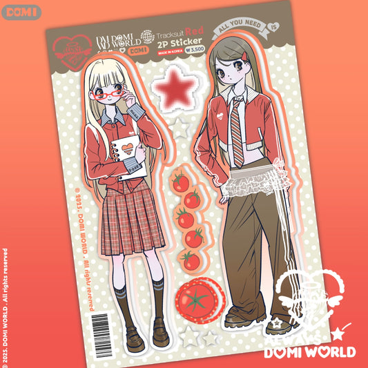 {domi world} red tracksuit