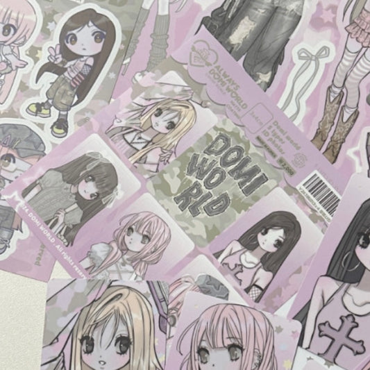 {domi world} y2k id sticker