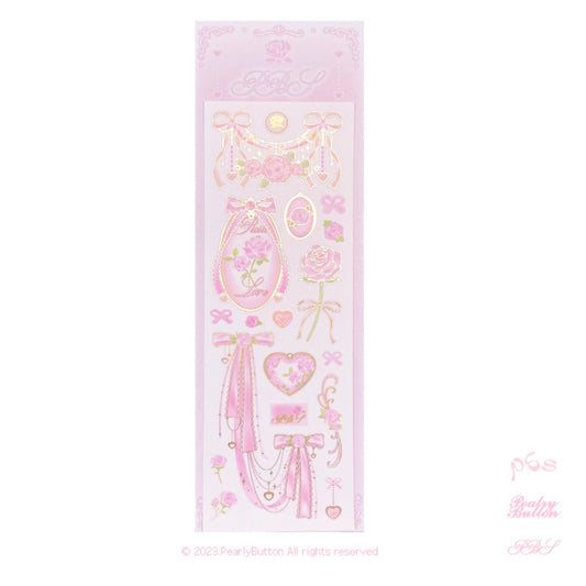 {pearly button} boutique rose garden charm