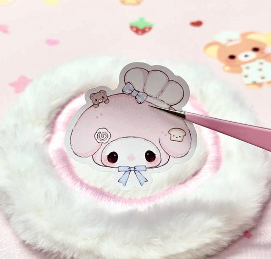 {cream french toast) my melody angel chef head