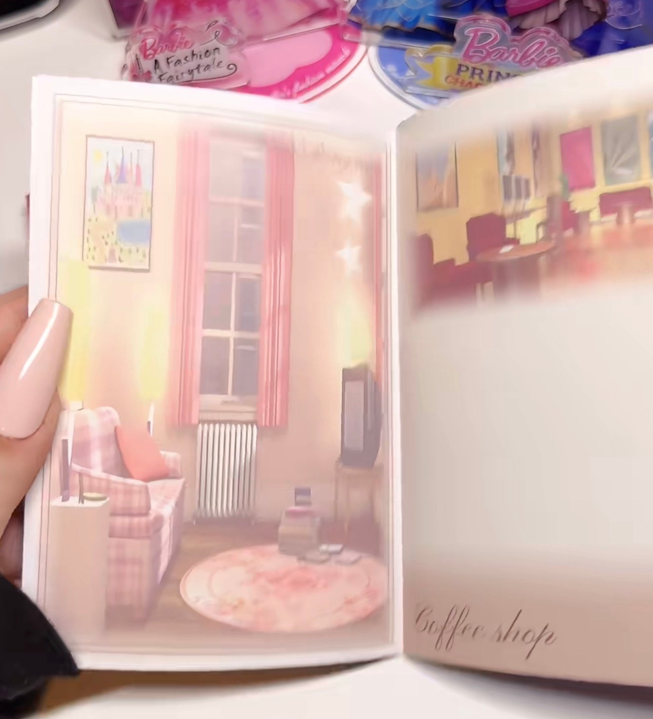 {c-贴纸书} barbie scene deco notebook